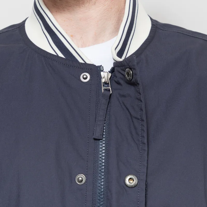 Universal Works NS Bomber Jacket Navy Peached Poplin-6