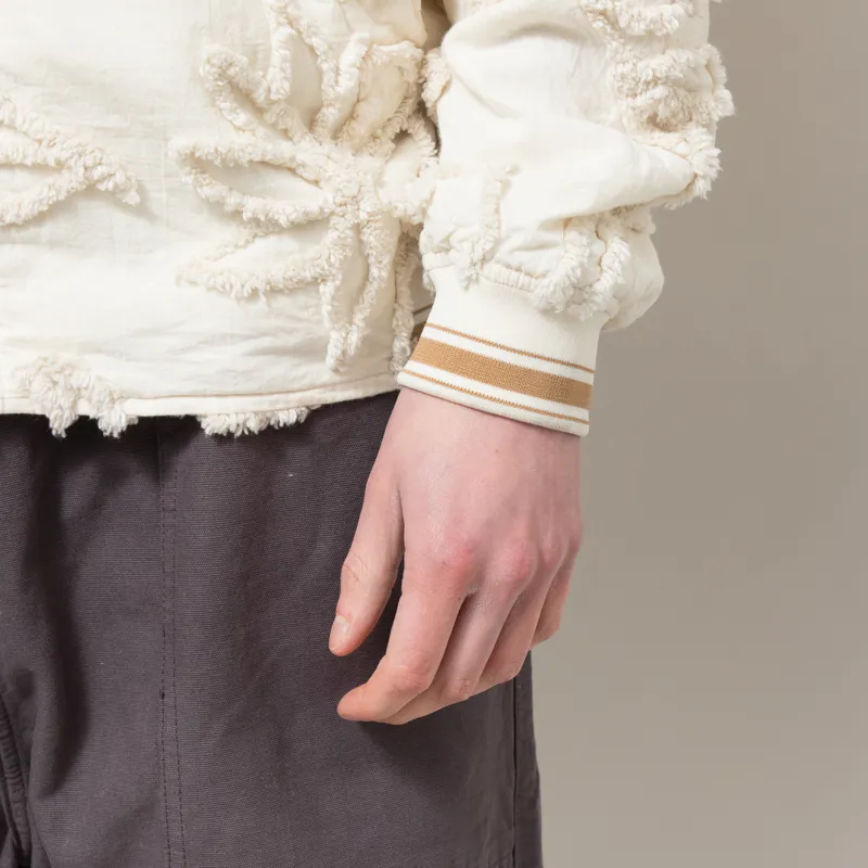 Universal Works NS Bomber Jacket Ecru 3D Flower-10