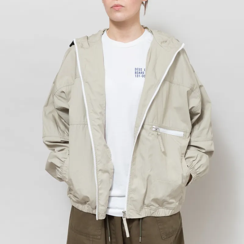 Universal Works Womens Daley Jacket Sand Cotton Recycled Nylon Mix-1