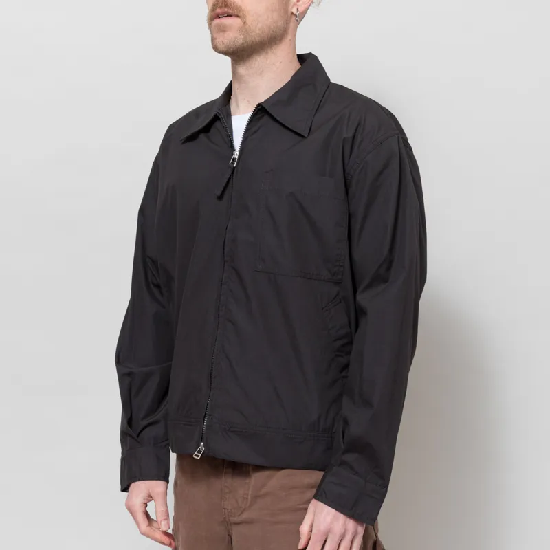 Universal Works Rose Bowl Jacket Black Recycled Polytech-1