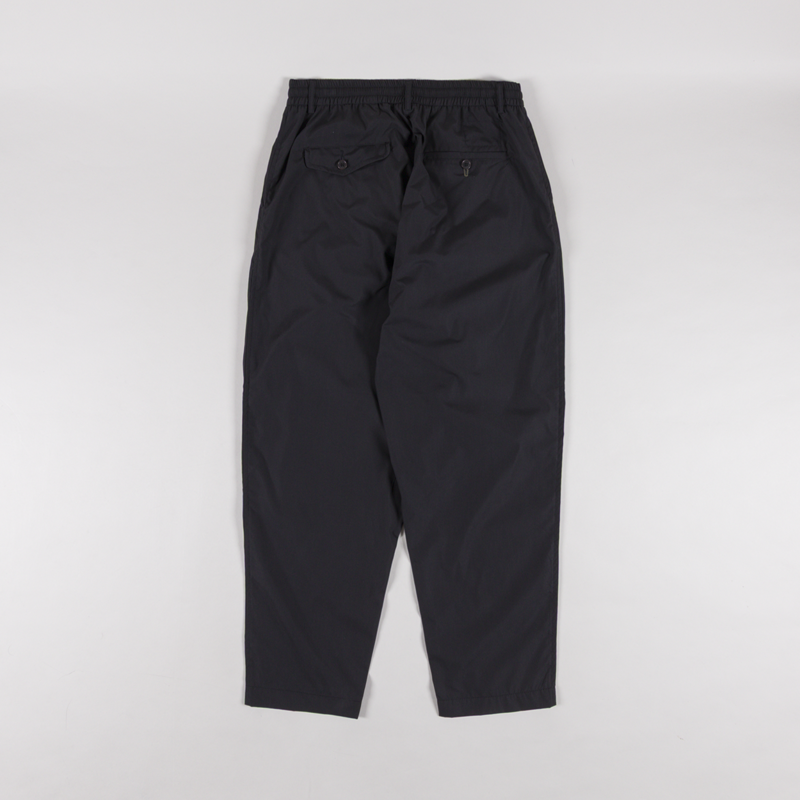 Universal Works Pleated Track Pant Black Recycled Poly Tech-1