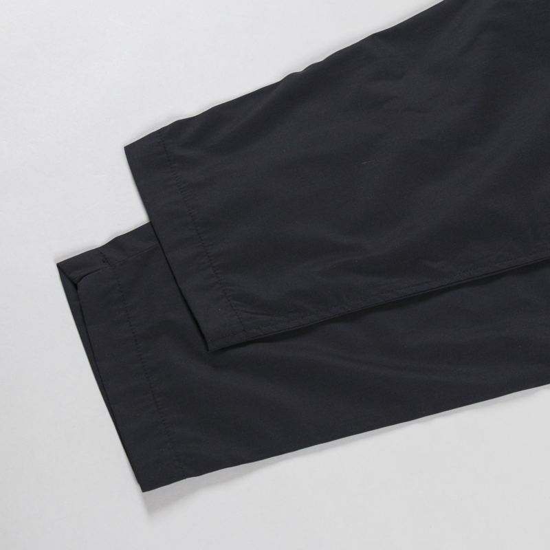 Universal Works Pleated Track Pant Black Recycled Poly Tech-6
