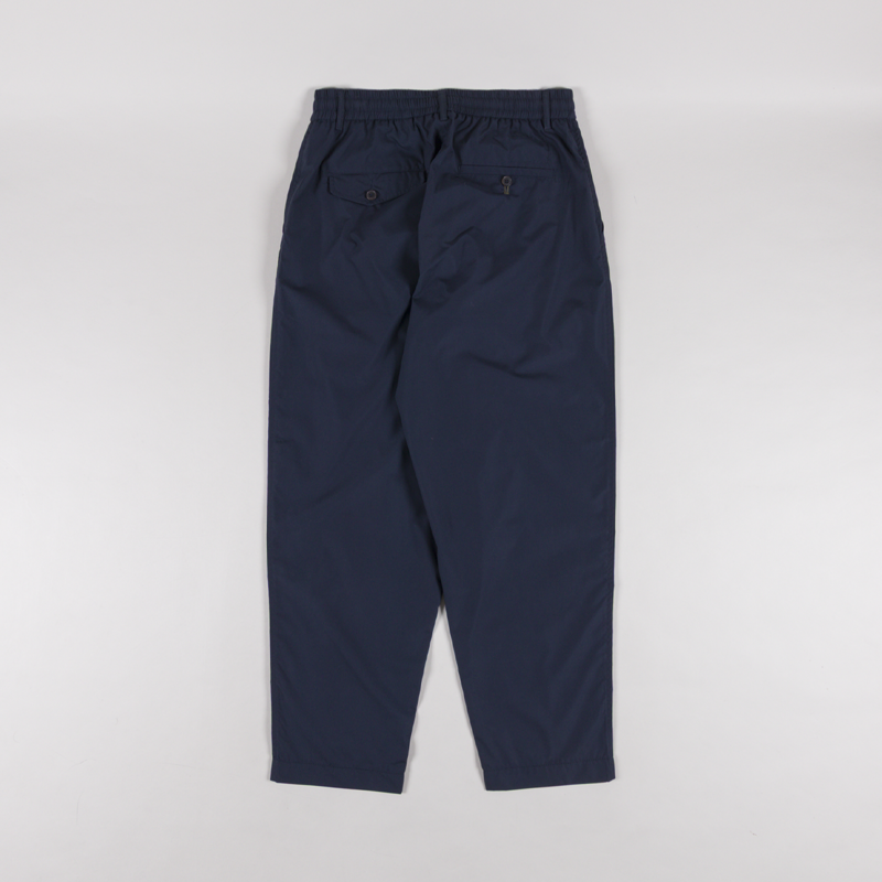 Universal Works Pleated Track Pant Navy Recycled Poly Tech-1