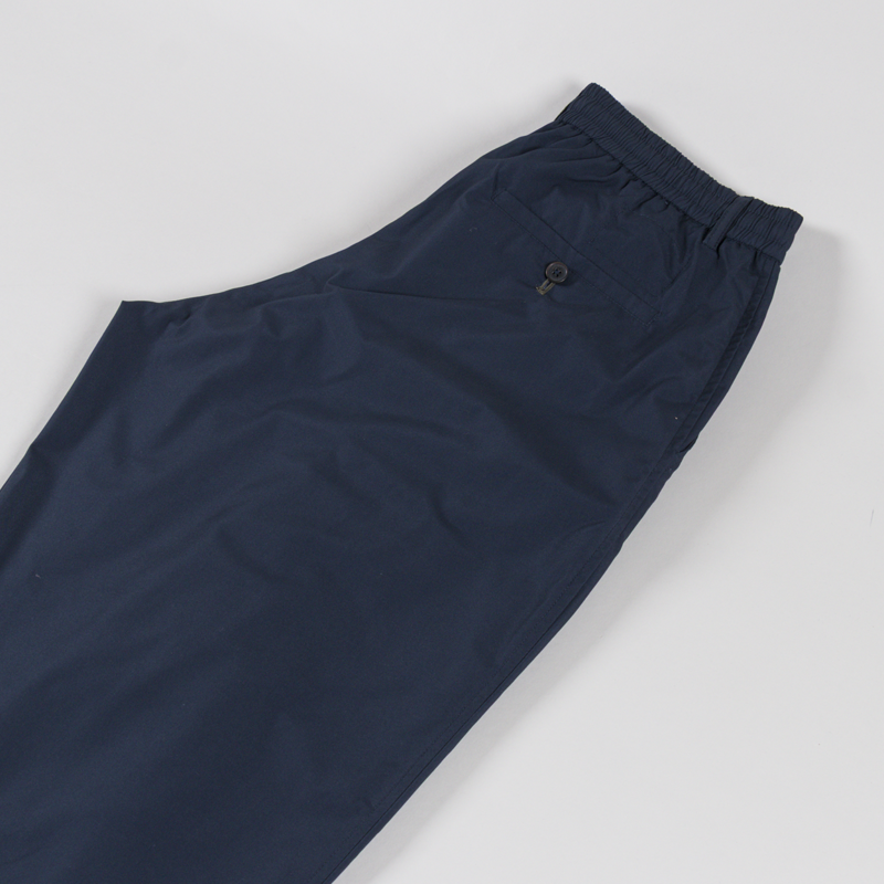 Universal Works Pleated Track Pant Navy Recycled Poly Tech-5