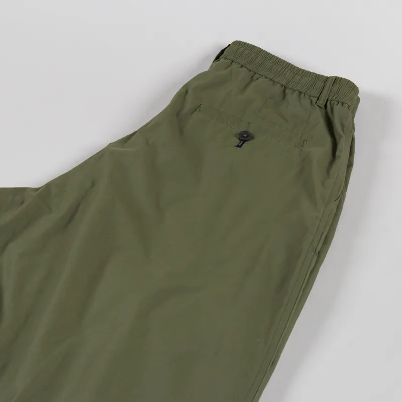 Universal Works Pleated Track Pant Olive Recycled Poly Tech-3