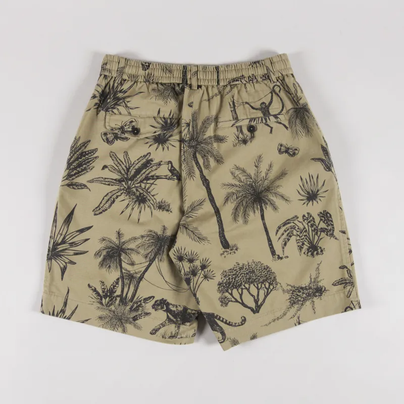 Universal Works Pleated Track Shorts Sand Jungle Toile Twill-1