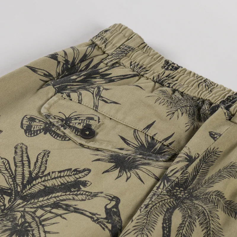 Universal Works Pleated Track Shorts Sand Jungle Toile Twill-6