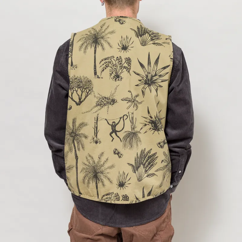 Universal Works 4 Pocket Gilet Sand Jungle Toile Twill-3