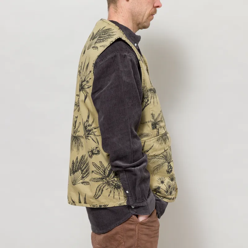 Universal Works 4 Pocket Gilet Sand Jungle Toile Twill-4