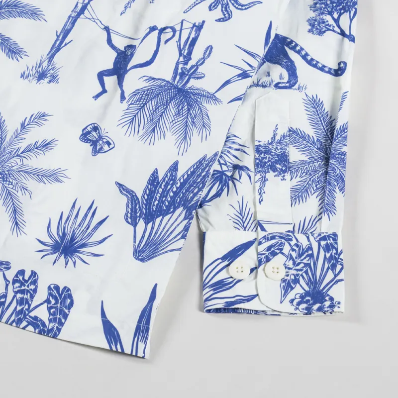 Universal Works Fatigue Shirt White Jungle Toile Poplin-9