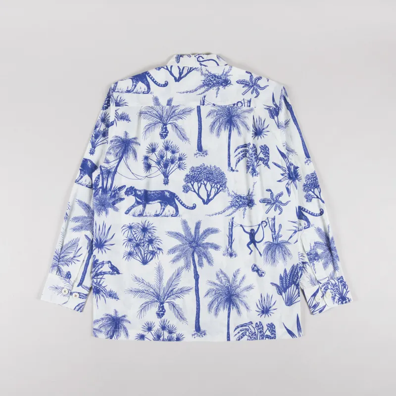 Universal Works Fatigue Shirt White Jungle Toile Poplin-1