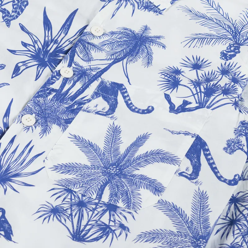 Universal Works Fatigue Shirt White Jungle Toile Poplin-7