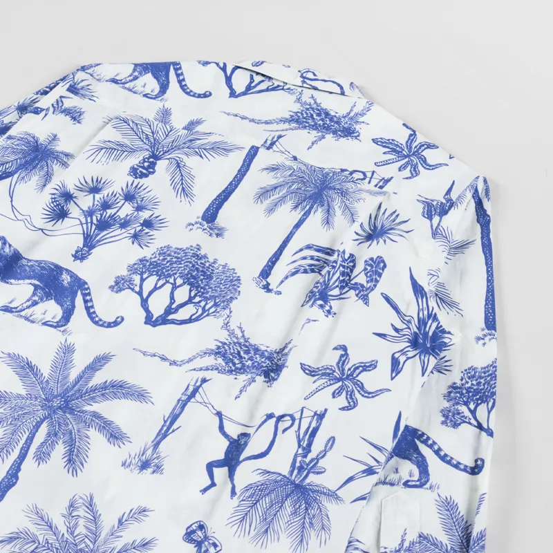 Universal Works Fatigue Shirt White Jungle Toile Poplin-3