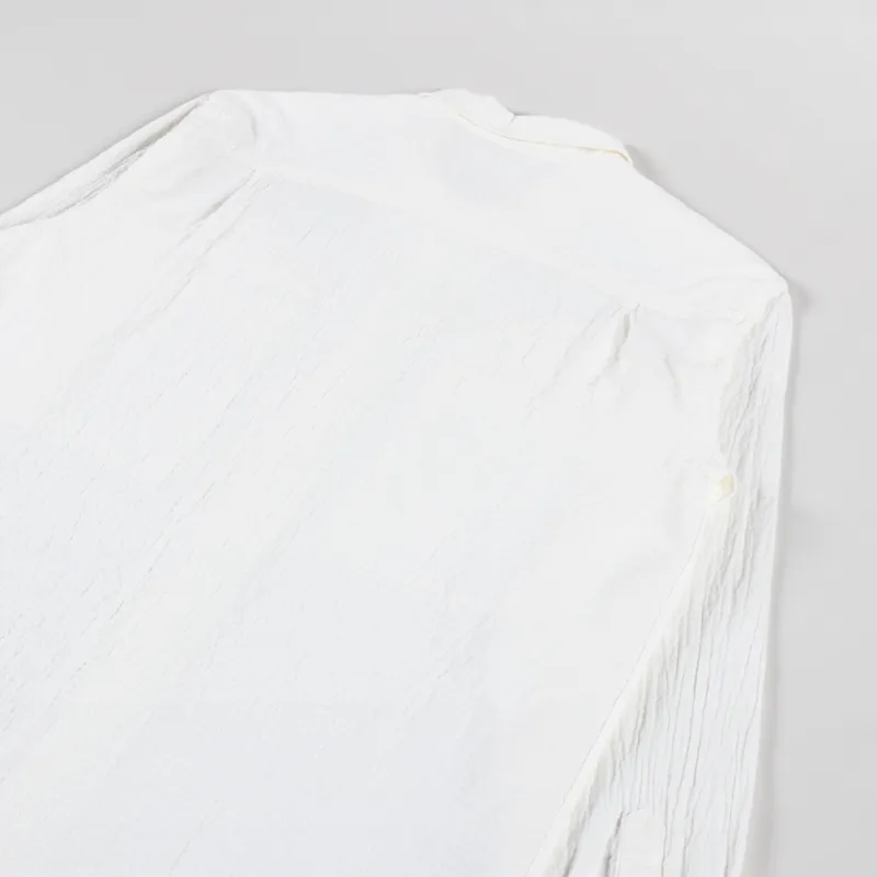 Universal Works Attendant Shirt Ecru Arten Seersucker-3