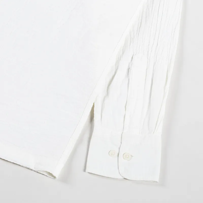Universal Works Attendant Shirt Ecru Arten Seersucker-8
