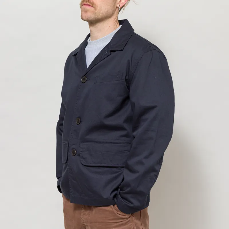 Universal Works Franck Jacket Navy Twill-1