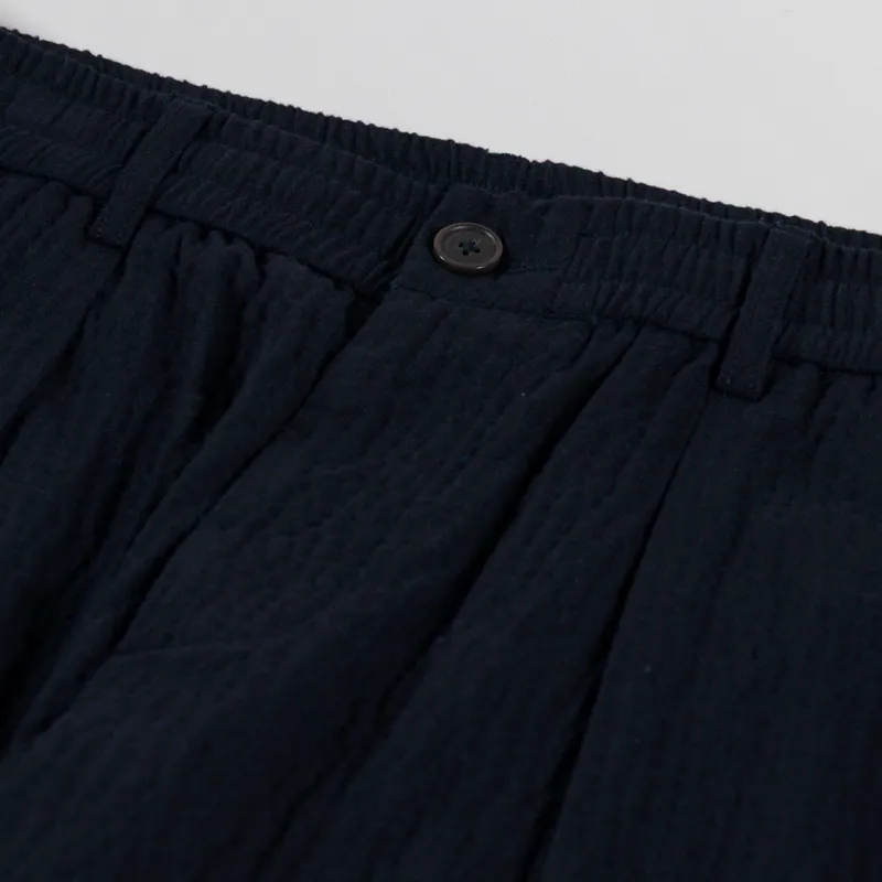 Universal Works Pleated Track Pant Navy Ospina Cotton-7
