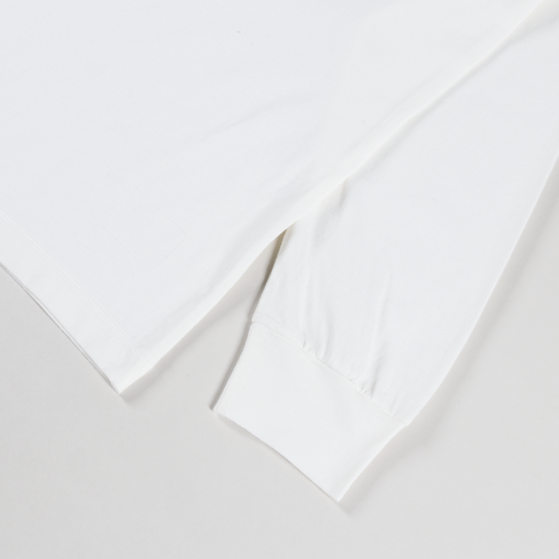 Universal Works Long Sleeve Henry T Shirt Antique White Recycled Bio Jersey-7