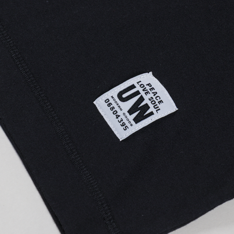 Universal Works Long Sleeve Henry T Shirt Black Recycled Bio Jersey-5