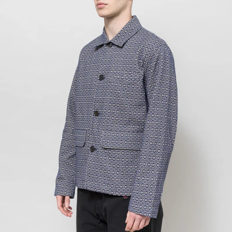 Universal Works Warmus Jacket Navy Konos Cotton-1