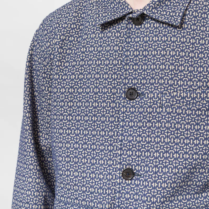 Universal Works Warmus Jacket Navy Konos Cotton-3