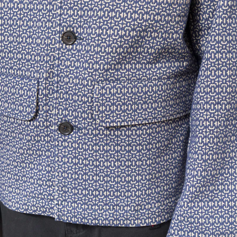 Universal Works Warmus Jacket Navy Konos Cotton-8
