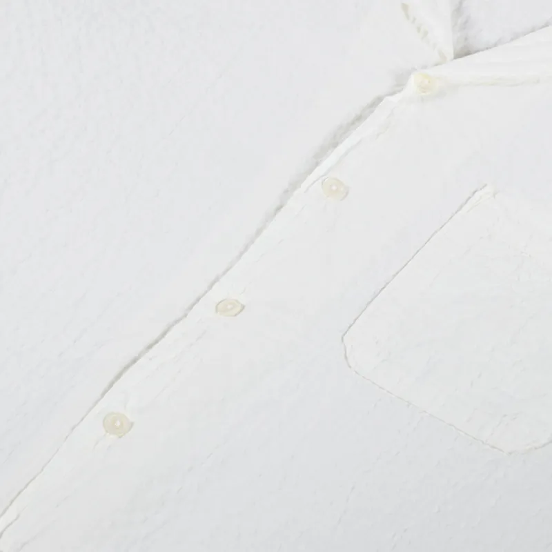 Universal Works Road Shirt Ecru Arten Seersucker-4