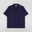 Universal Works Road Shirt Navy Arten Seersucker