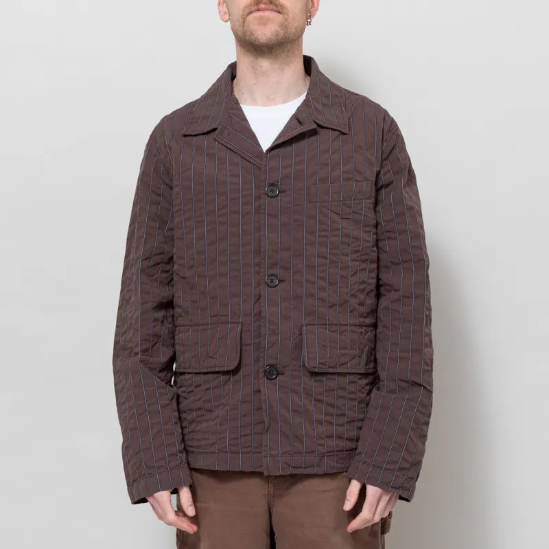 Universal Works Franck Jacket Brown Chester Stripe