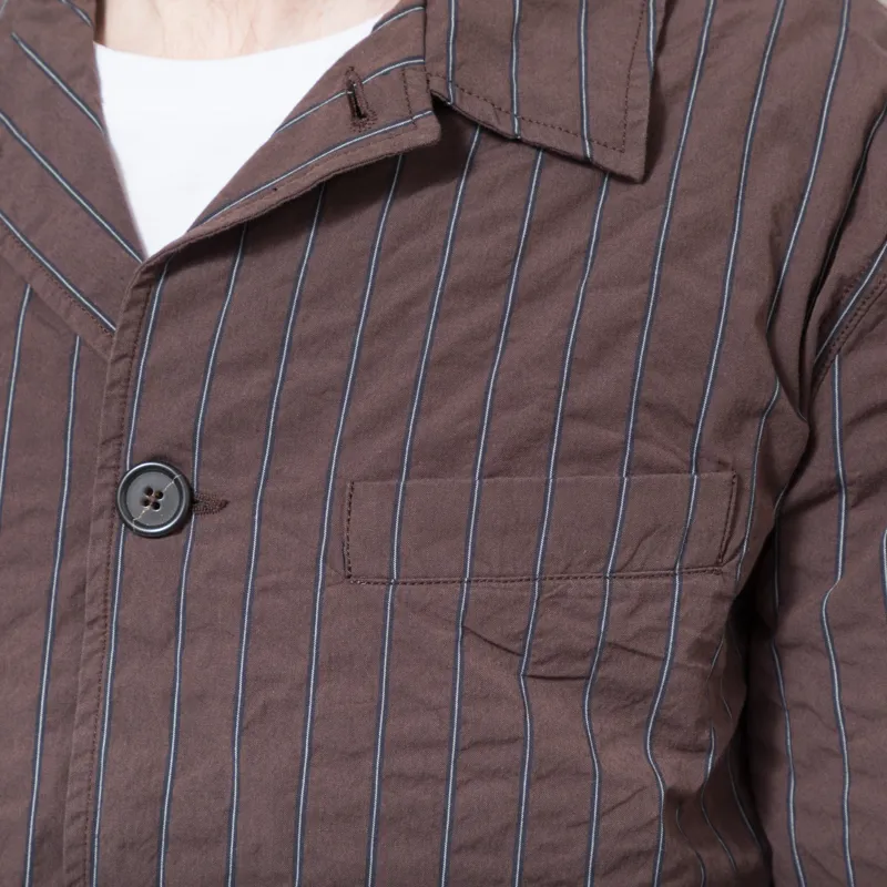 Universal Works Franck Jacket Brown Chester Stripe-7