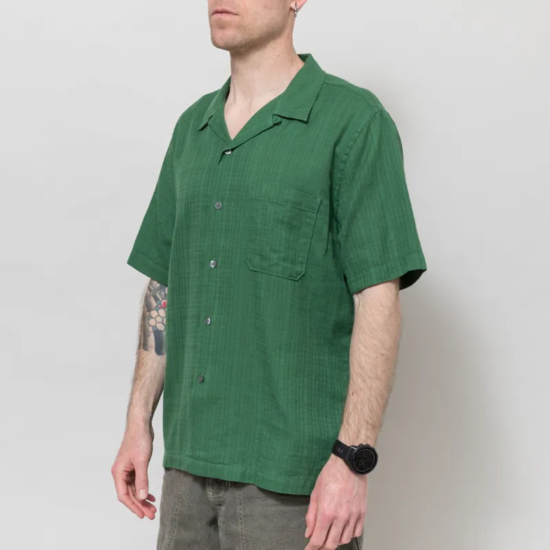 Universal Works Road Shirt Green Letts Cotton-1