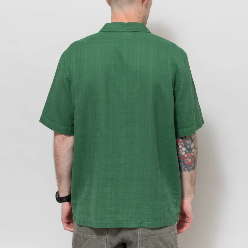 Universal Works Road Shirt Green Letts Cotton-2