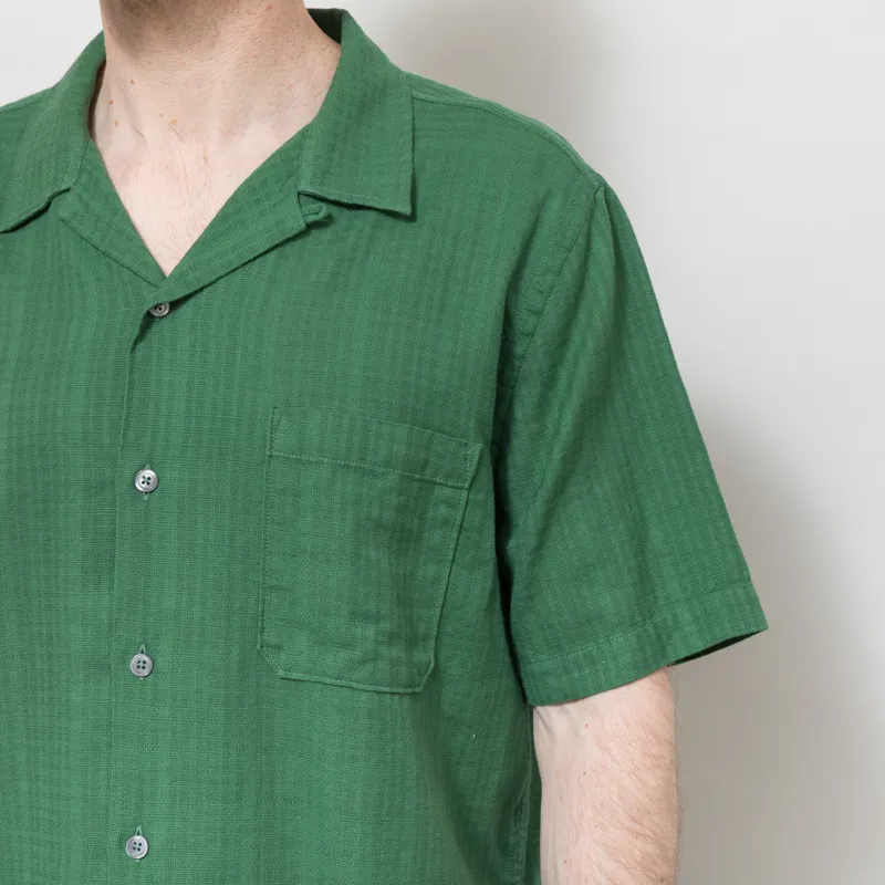 Universal Works Road Shirt Green Letts Cotton-3