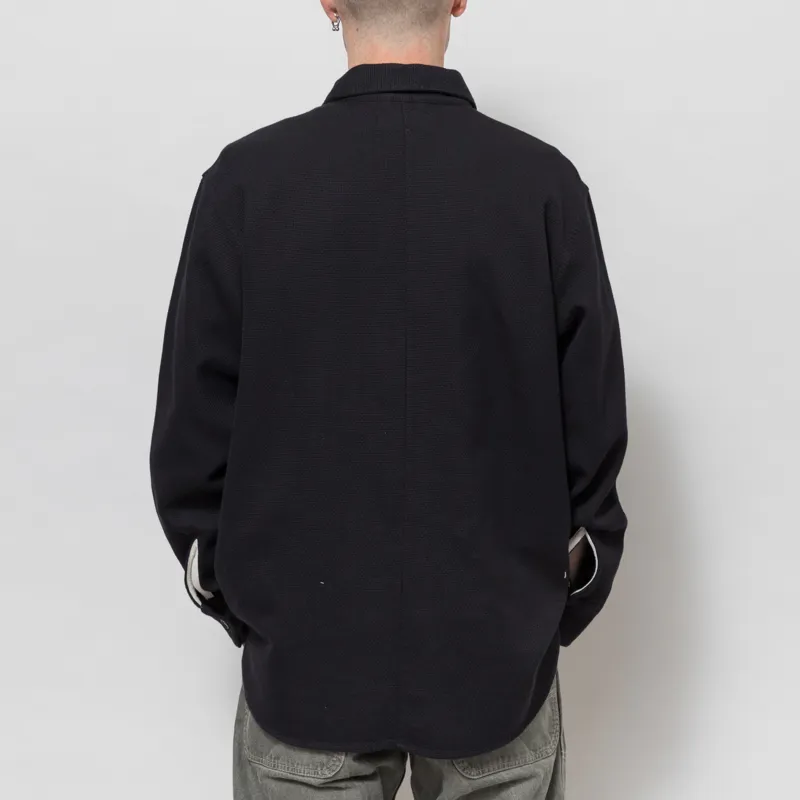 Universal Works Travail Overshirt Black Kendal Cotton-3