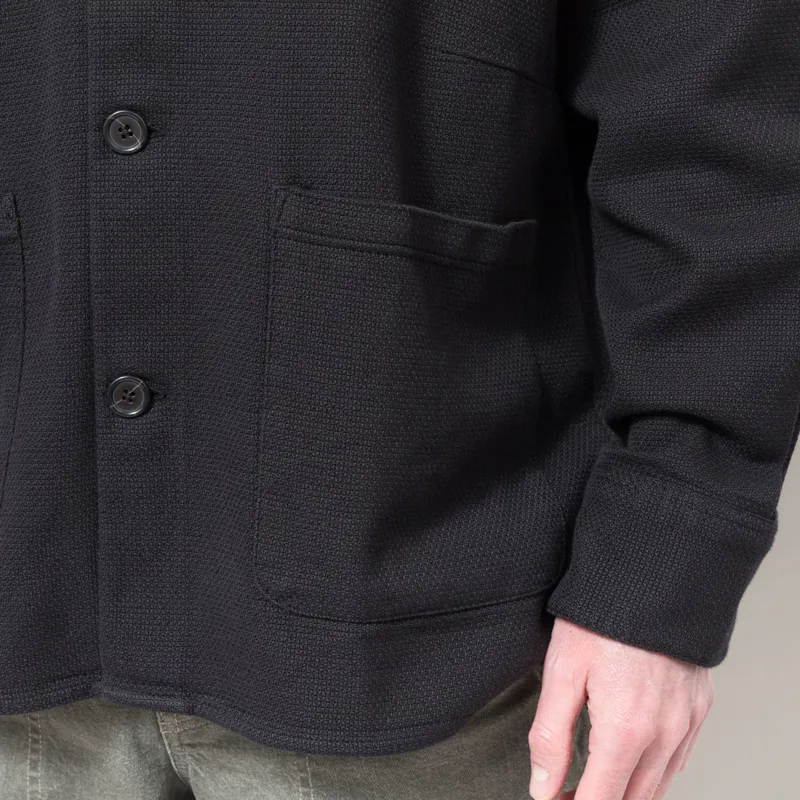 Universal Works Travail Overshirt Black Kendal Cotton-9