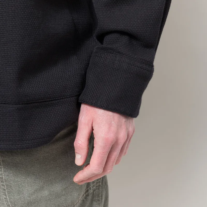 Universal Works Travail Overshirt Black Kendal Cotton-8