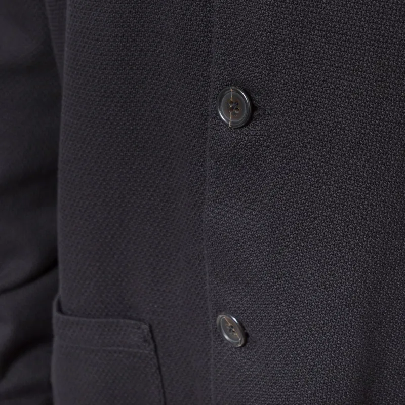 Universal Works Travail Overshirt Black Kendal Cotton-7