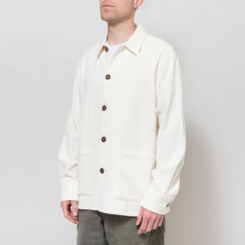 Universal Works Travail Overshirt Ecru Kendal Cotton-1