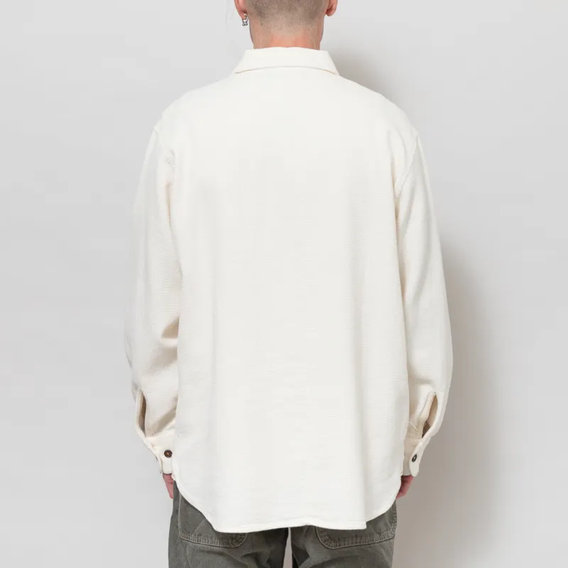Universal Works Travail Overshirt Ecru Kendal Cotton-2