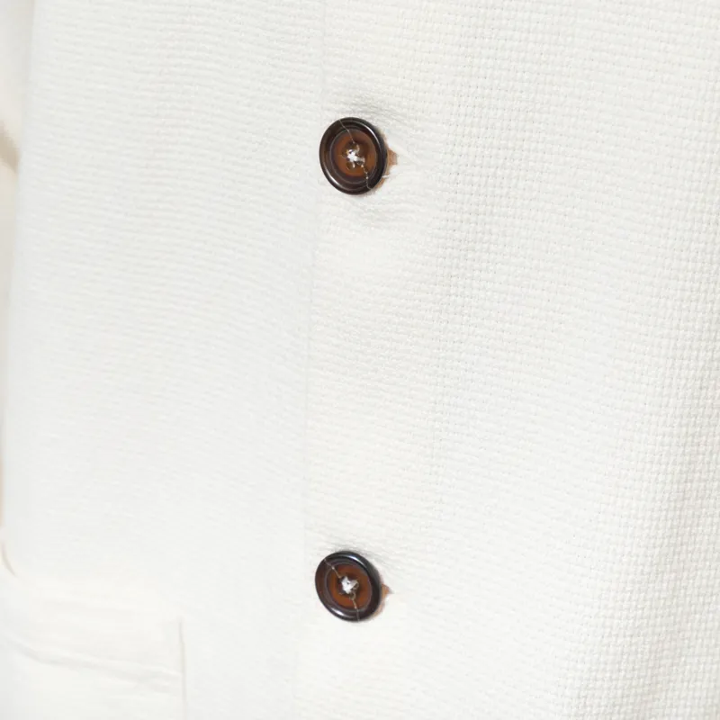 Universal Works Travail Overshirt Ecru Kendal Cotton-4