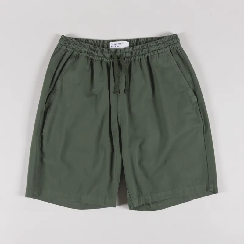 Universal Works Simple Shorts Olive Kelly Cotton