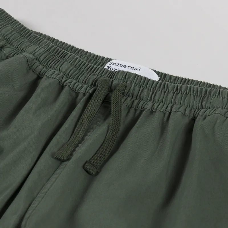 Universal Works Simple Shorts Olive Kelly Cotton-4