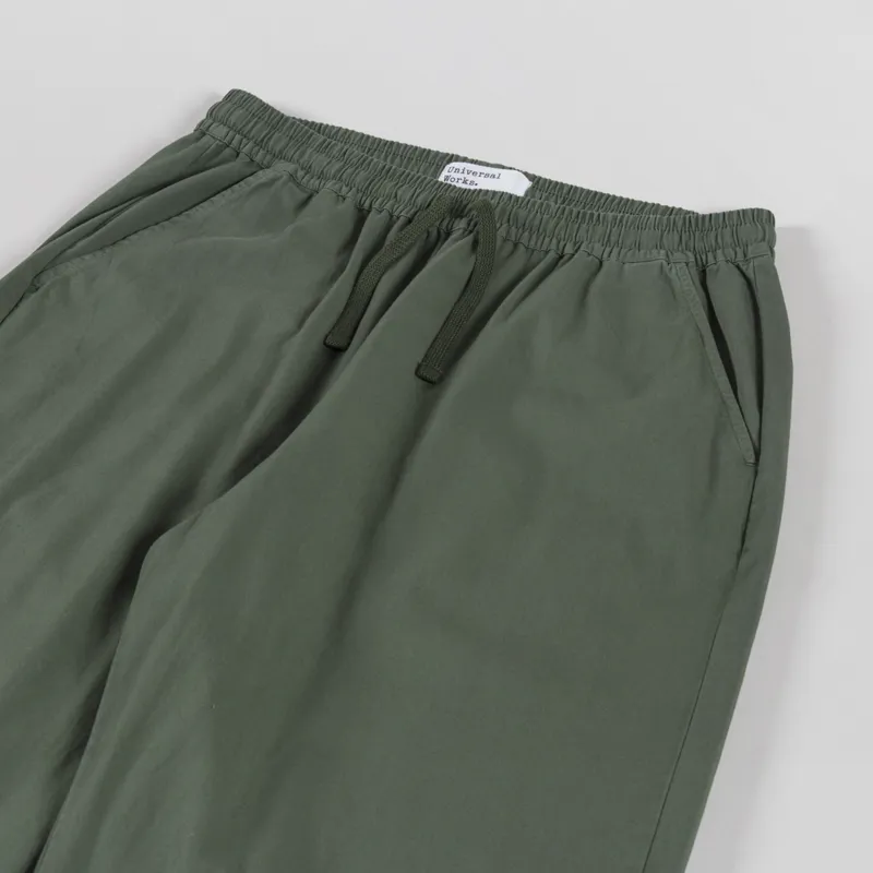 Universal Works Judo Pant Olive Kelly Cotton-5