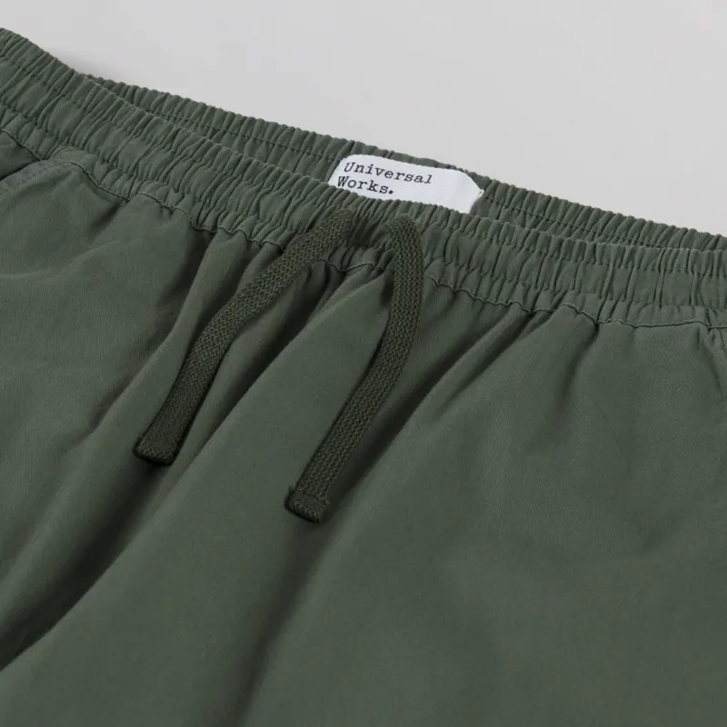 Universal Works Judo Pant Olive Kelly Cotton-7