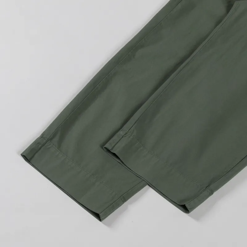 Universal Works Judo Pant Olive Kelly Cotton-4
