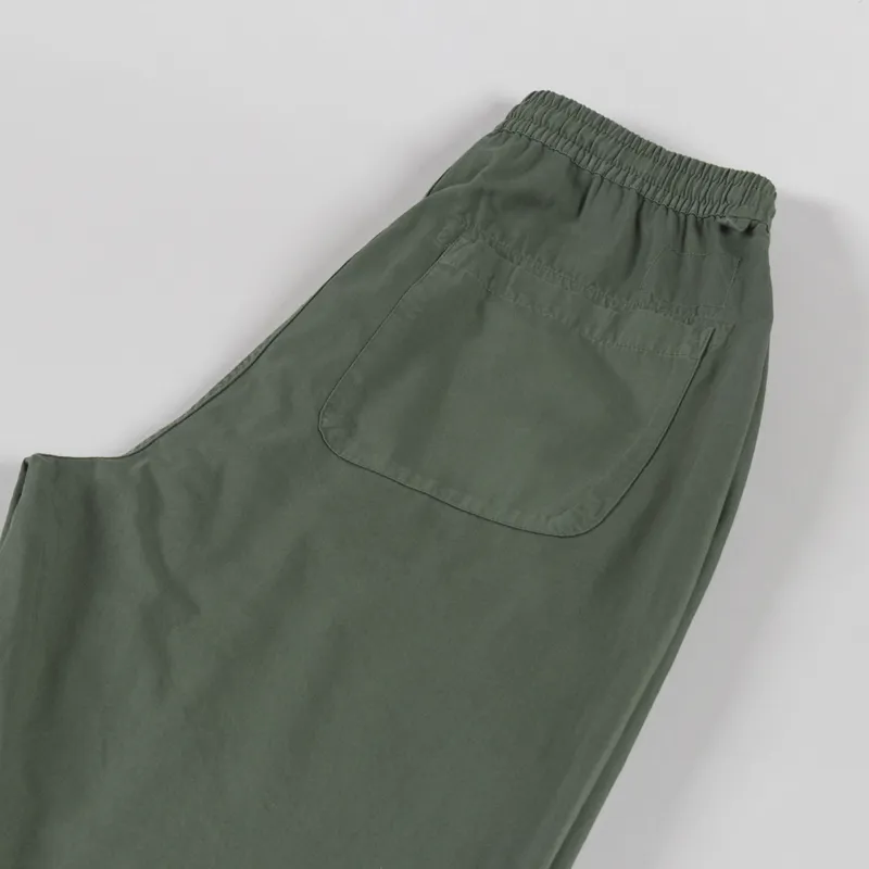 Universal Works Judo Pant Olive Kelly Cotton-3