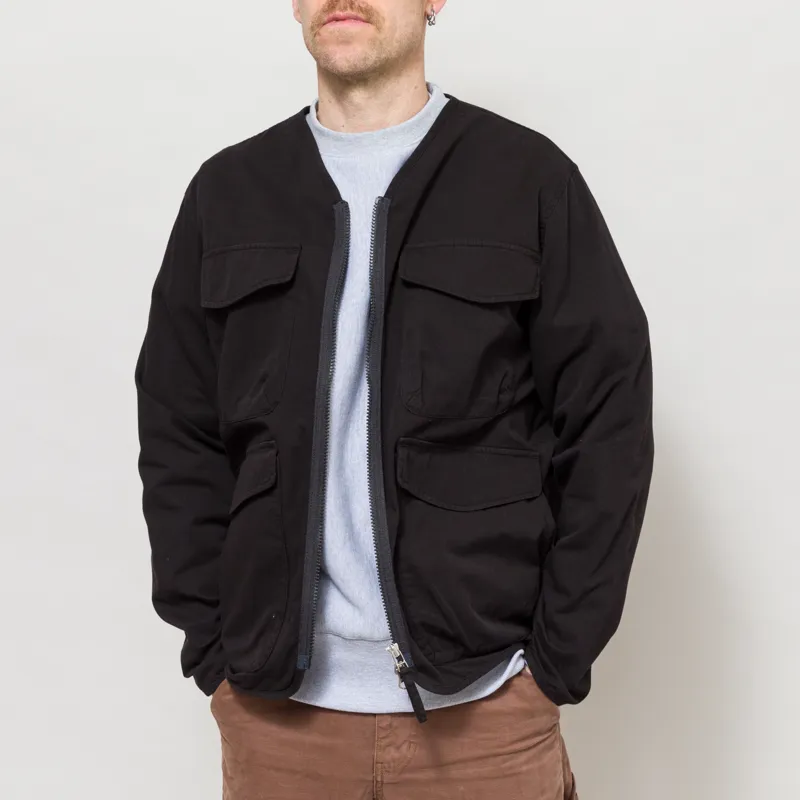 Universal Works Glider Jacket Black Kelly Cotton