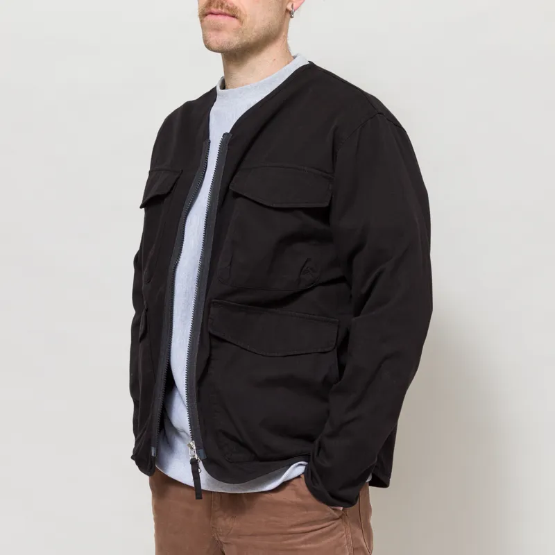 Universal Works Glider Jacket Black Kelly Cotton-1