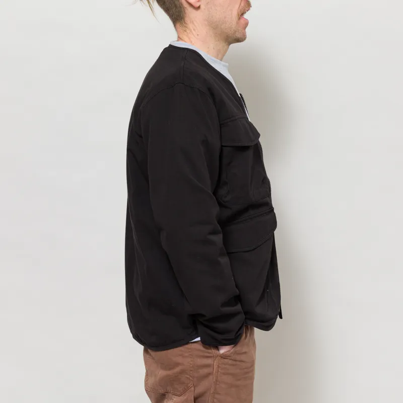 Universal Works Glider Jacket Black Kelly Cotton-4