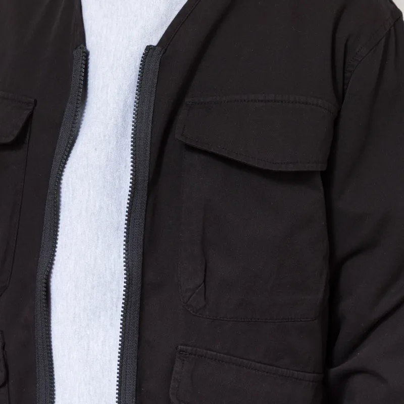 Universal Works Glider Jacket Black Kelly Cotton-6